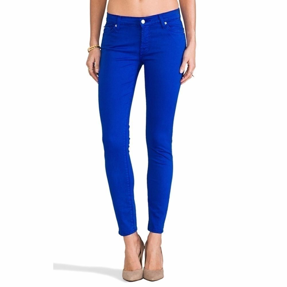 7 For All Mankind Ankle Skinny Jean. Cobalt Blue. Y2K low rise.